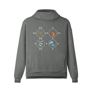 The Elements Washed Turtleneck Hoodie 100% Cotton