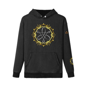 Spin Yang Mandala Snow Wash Hoodie 100% Cotton